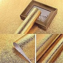 Ceramic Thermal Roll Adhesive Wall Protector Fat, Drawer Brushes and Wardrobe (5M Wide 60CM, Gold)