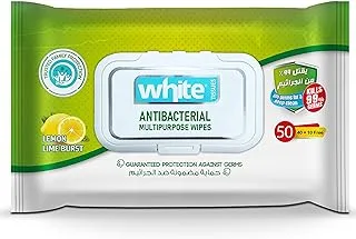 White anti-bacterial wipes 50pcs