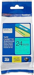 Genuine Brother TZe-751 24mm Standard Laminated Label Tape Replacement for Brother Label Printers, Black on Green