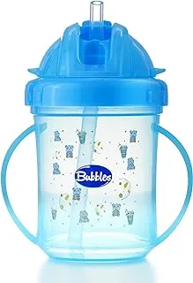 Bubbles Cup With Straw Blue