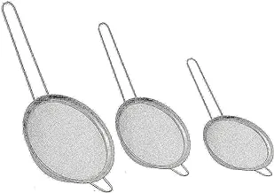 Stainless Steel Strainer, Set of 3 Pieces - Silver