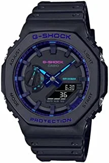 Casio Analog-Digital Sports watch rubber strap for Men, Grey- GMA-S130NP-8ADR