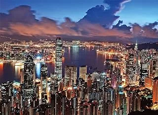 Tomax hong kong night scene 500 piece glow-in-the-dark jigsaw puzzle