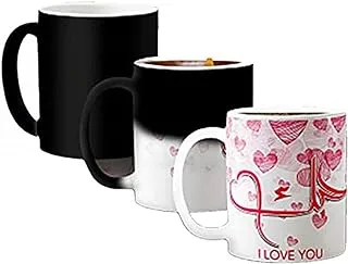 Heat Changing Magic Mug- Valentine Day Arabic I LOVE YOU text gift