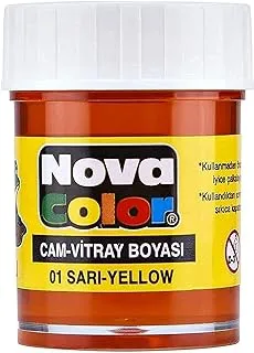 Nova turkish 25mm yellow glass color jar no:nc-149