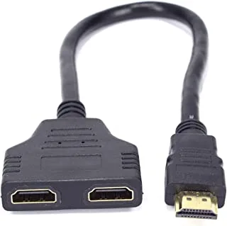 Generic Nanotek hdmi male to 2 hdmi female 1 in 2 out splitter cable converter- black