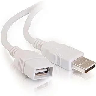 Keendex kx 2466 usb 2.0 a male to a female extension cable, 1 meter - white