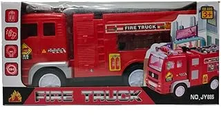 Generic Fire Truck Toy Rescue with Lights and Sirens Sounds and Water Pump Hose to Shoot Water, Bump and Go Action Red for Boys