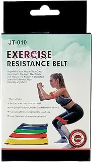 Rustomart exercise resistance belt set with carrying bag multi-color