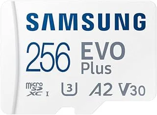 Samsung Evo plus 256GB microSD SDXC U3 class 10 A2 بطاقة ذاكرة 130 ميجابايت / ثانية محول 2021 MB-MC256KA APC