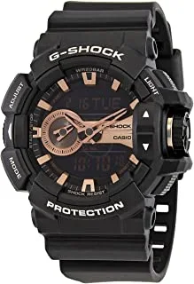 Casio G-Shock Men's Black Ana-Digi Dial Resin Band Watch - GA-400GB-1A4DR, Quartz