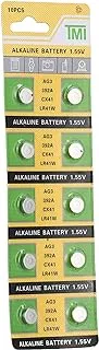 T&e ag3, 392a, cx41, lr41w alkaline battery, 1.55v, 10 pcs - silver