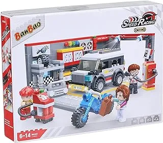 Banbao vehicle repair station pull back cars for toddlers 515 pieces b8630