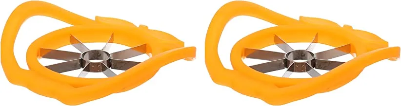 Generic Stainless Steel Apple Cutter With Plastic Handles Apple Design Set Of 2 Pieces - Orange