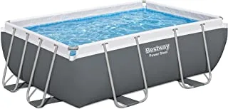 Bestway power steel rectangular swimming pool, 3662 litres, grey, 2.82 x 1.96 x 84 cm