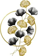 Diamond tabluee metallic gold longitudinal leaves