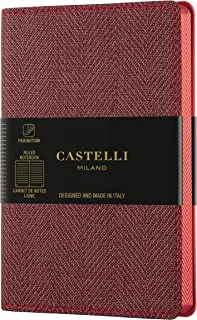 CASTELLI NOTEBOOK PKT RUL HARRIS MAPLE RED