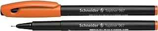 Schneider topliner 967 fineline pen 0.4 mm orange ink - black