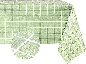 Rectangle Vinyl Waterproof PVC Table Runner - 54 x 72in (Green) - 2 Pieces