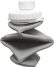 Silicone Collapsible Bottle Leak Proof Water and Juice Proof, Grey and White