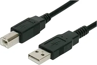 Keendex Kx2344 USB (B) 2.0 ميل إلى USB 2.0 ذكر كابل الطابعة ، 2 متر - أسود