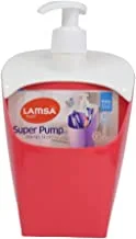 Generic Plastic Super Pump Soup Dispenser With Sponge Holder For Kitchen - Red White