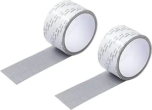 2 Rolls Screen Patch Repair Kit Window Screen Repair Stickers Fiberglass Mesh Patch Prevent Mosquitoes Insects Repair Tape For Window Screen And Screen Door Tears Holes Screen Repair Kit (Gray)