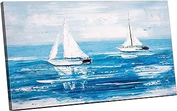 Home gallery Canvas wall art, abstract framed portrait of sailing boats 120x80cm