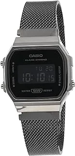 Casio Watch for Unisex A168WEMB-1BDF Digital Mesh Band Black