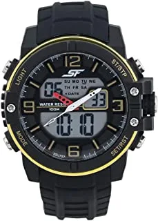 SF Pulse Analog-Digital Black Dial Men's Watch-77099PP04 / 77099PP04, Strap