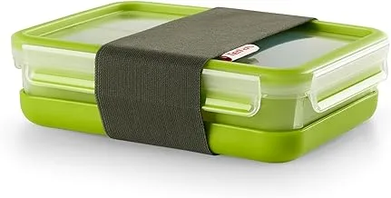 Tefal masterseal to go lunch box, rectangle, 1.2 liter, green/clear - k3100212