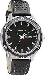 Sonata Nxt Analog Black Dial Men's Watch-NN7138KL03/NP7138KL03, black, Strap