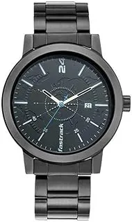 Fastrack Watch for Men, Quartz Movement, Analog Display, Black Stainless Steel Strap-NR3245NM01