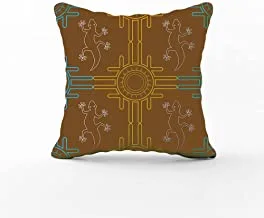 Jalsa Square Printed Velvet Decorative Pillow - Multi Color size: 45 cm × 45 cm