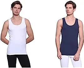 Dice Set of 2 Solid Sleeveless Undershirt for Men, Size:XL