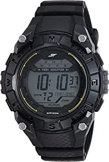 Sonata Digital Black Dial Men's Watch-NL77054PP02, black, Digital