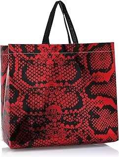 Printed reusable shopping bag - red color