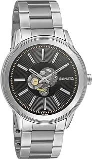 Sonata Analog Black Dial Men's Watch-7133SM01, Black, Analog Watch