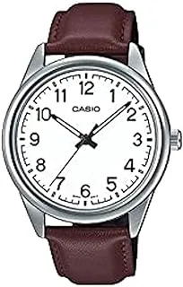 Casio Watch for Men MTP-V005L-7B4UDF Analog Leather Band White