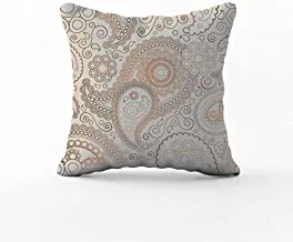 Jalsa Square Printed Velvet Decorative Pillow - Multi Color size: 45 cm × 45 cm