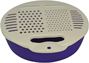 Generic 1265 Plastic Grater With Bowl And 5 Function - Purple Off White