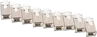 Cat6 utp rj45 transparent modular plug pack of 50 - silver