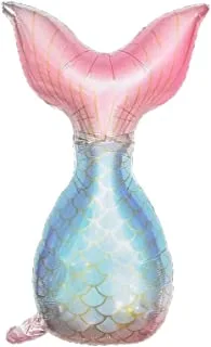 Foil Balloon With Mermaid Tail Design For Kids Party - Multi Color