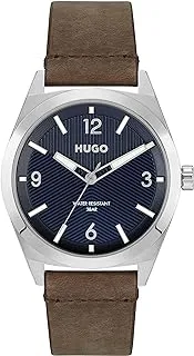 HUGO Men's Analog Quartz Watch with Leather Strap 1530249