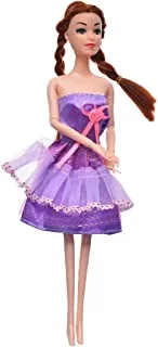 Girl welfare 176a2 set of 2 model dolls different sizes with spare colourful dresses - multi color