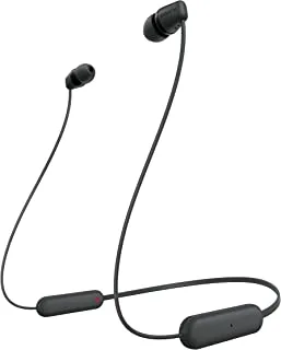 Sony WI-C100 Wireless in-Ear Bluetooth Headphones with Built-in Microphone, Black Headset