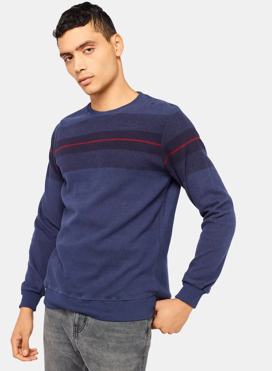 TOWN TEAM Contrast Stripe Sweatshirt