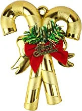 Bell shaped perforated christmas decoration with bowtie