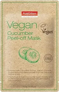 Purederm vegan cucumber peel-off mask, 1 count