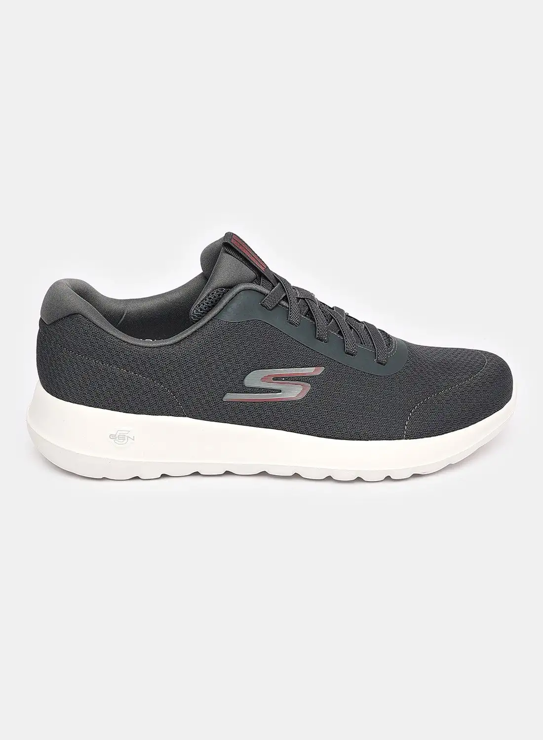 SKECHERS SKECHERS GO WALK MAX FOR MEN IN COLOR CHARCOAL RED